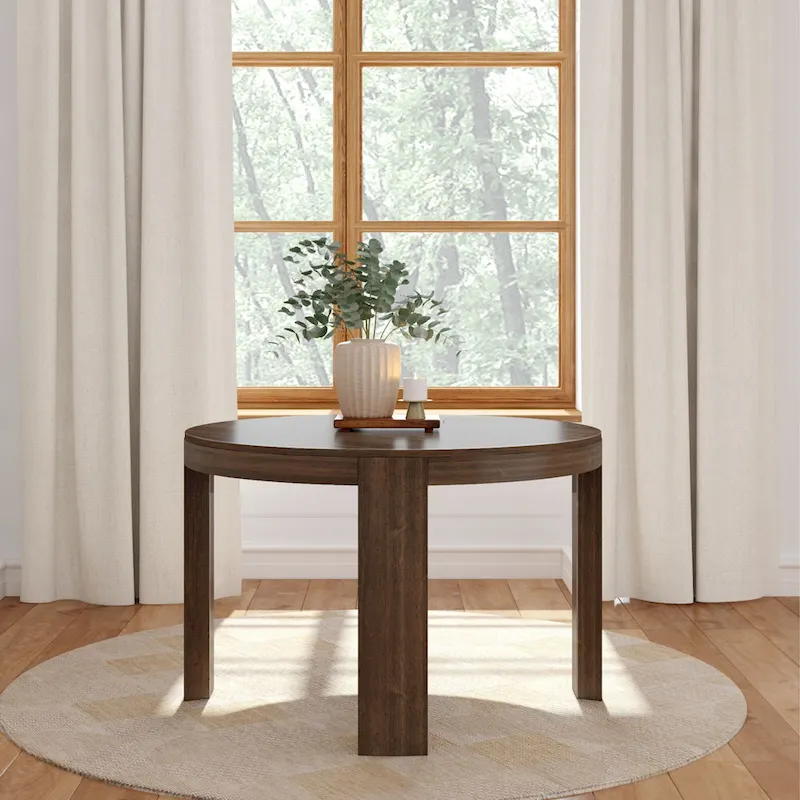 Contour Solid Wood Round Dining Table - 47