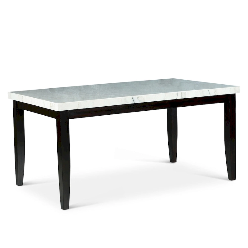Steve Silver Winlock White Marble Dining Table