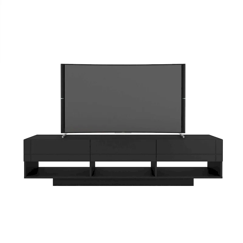 72-inch 3-Drawer TV Stand with Open Storage