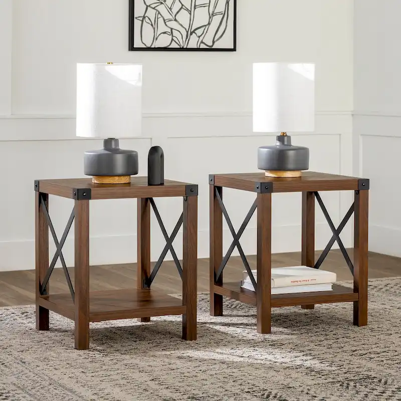 Middlebrook Kujawa 18-inch X-side Accent Table (Set of 2)