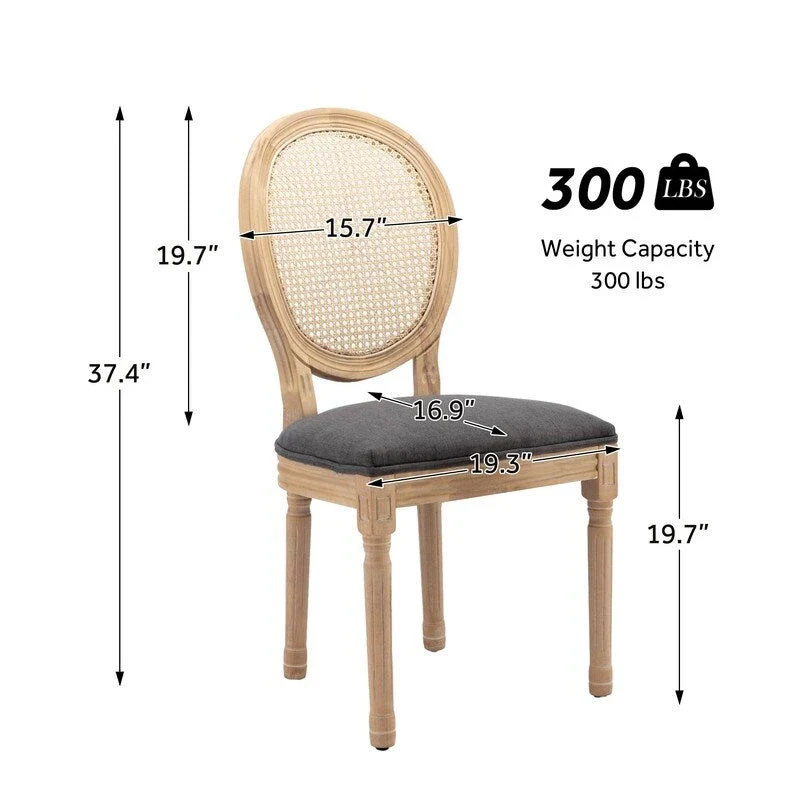 French Dining Chair with Nailhead Trim Set of 4