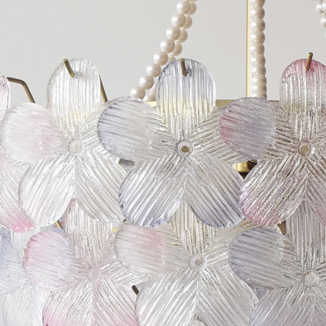 Modern Tier Round Flower Crystal Chandelier