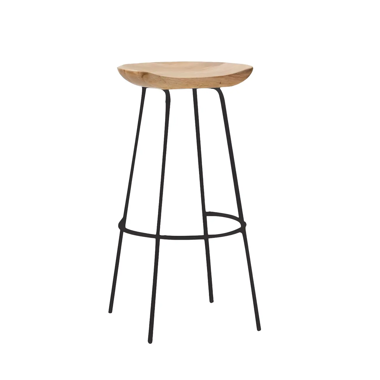 Modern Solid Wood Counter Height Bar Stools