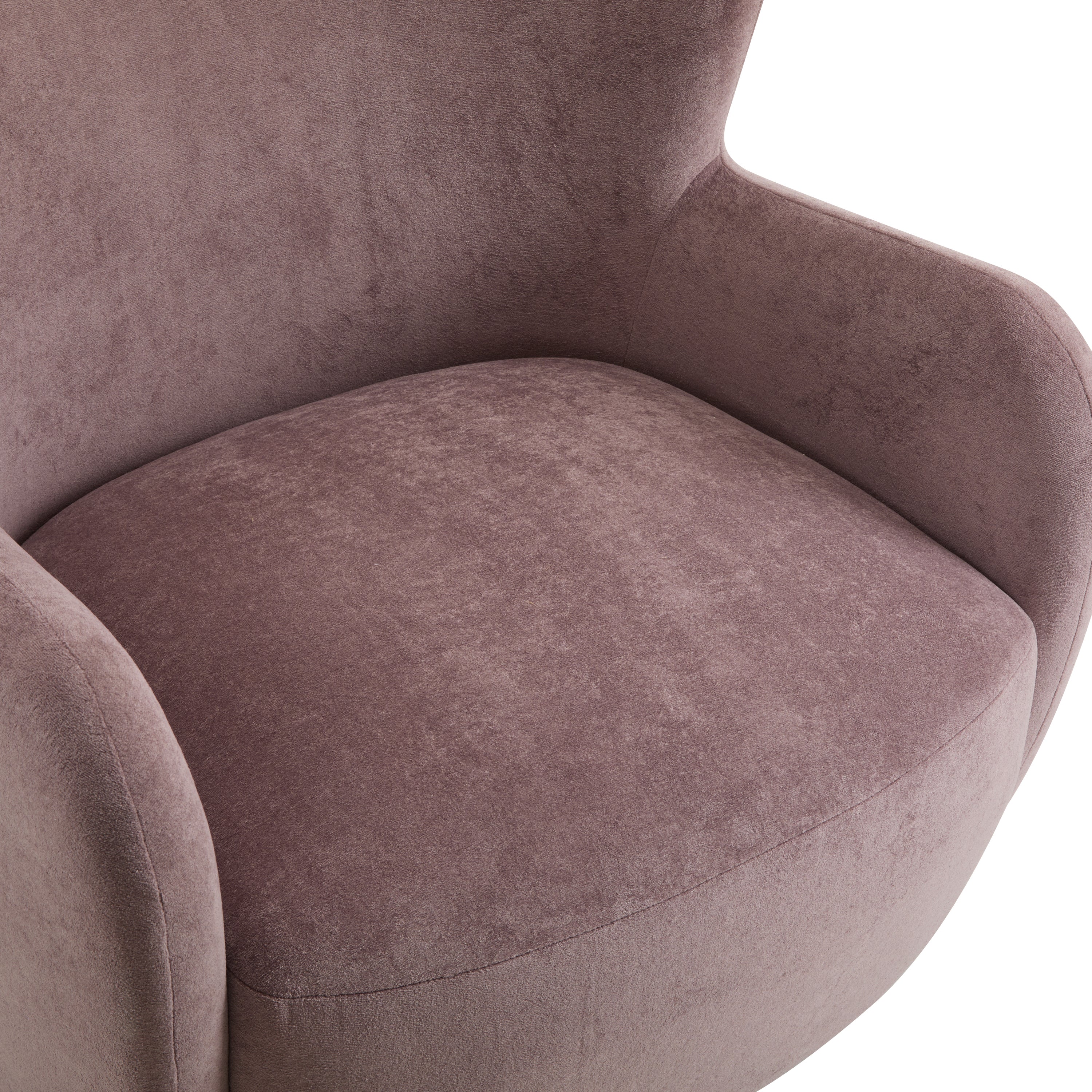 Luxury Modern Fabric Armchair with Round Arms & Tapered Legs