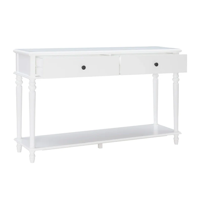 Jowin White Wood Console Table