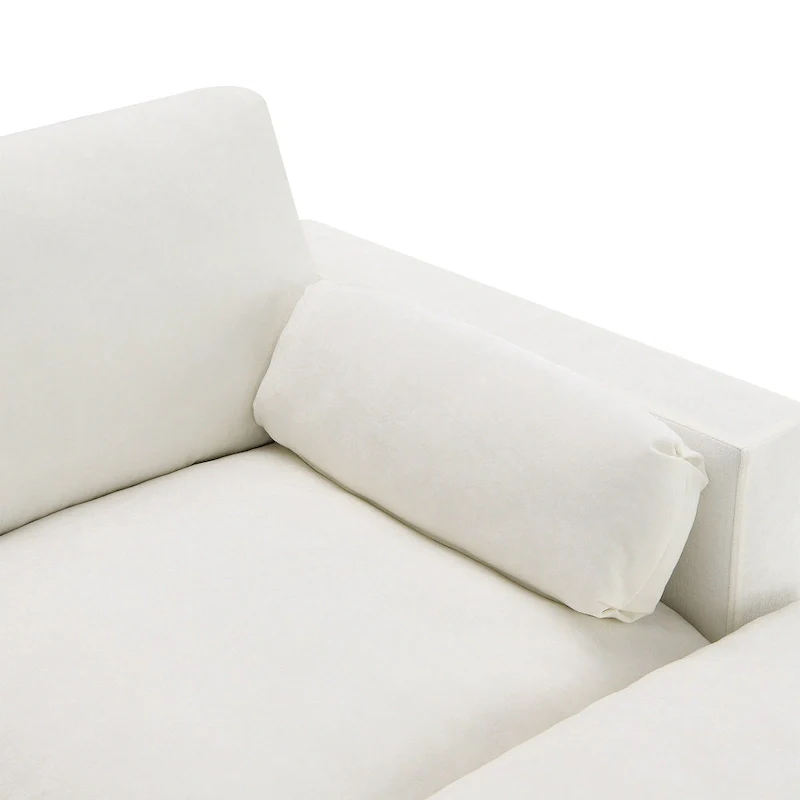 U Shaped Chenille Modular Sectional Cloud Sofa with 2 Ottoman, Pillows