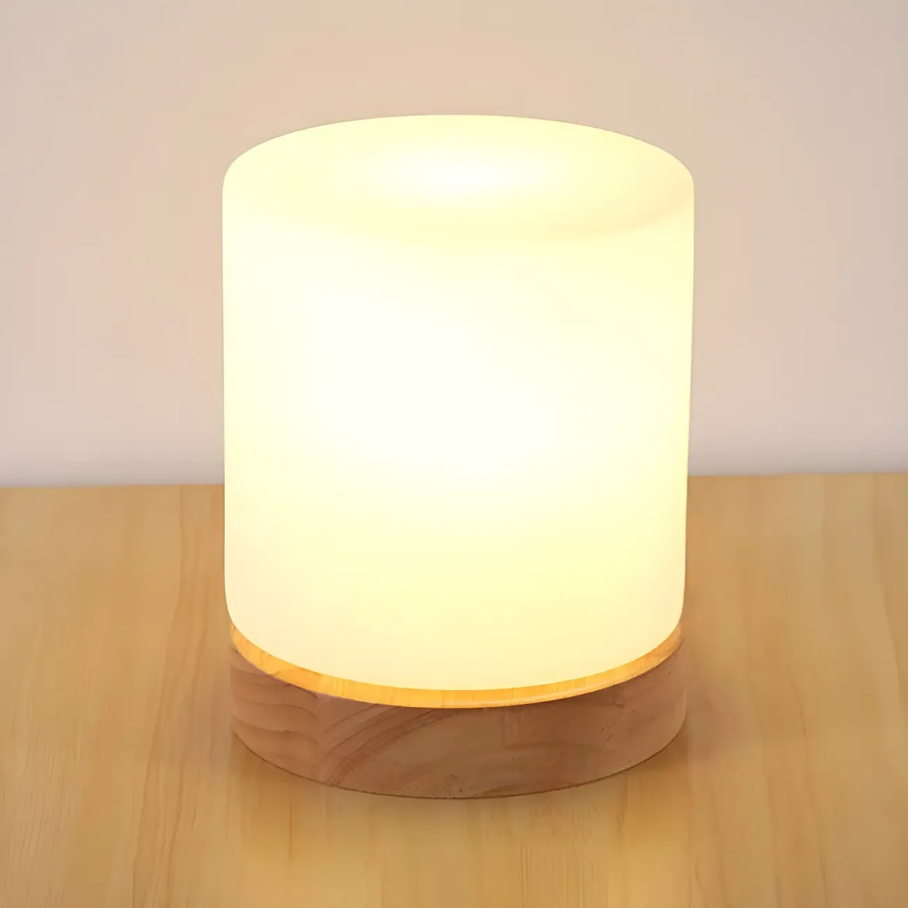 Creative House-Shaped Wooden Bedside Lamp