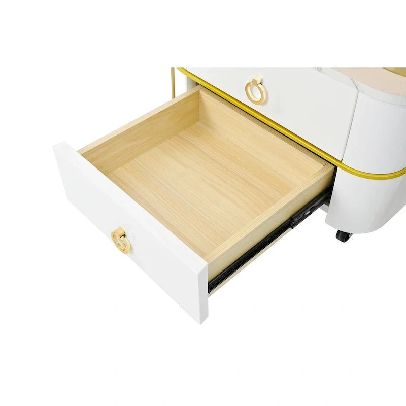 Nesting Coffee Table Set with Wheels, Set of 2