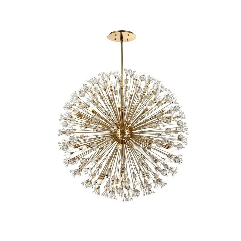 Victor 50 inch Crystal Starburst Round Pendant - N/A