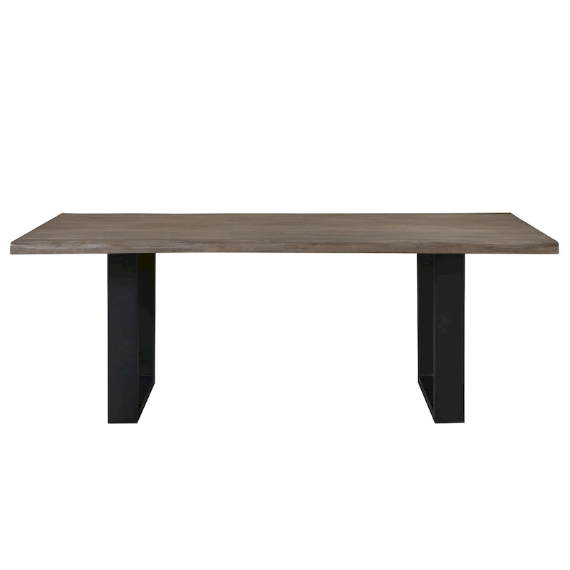 Ditmars Dark Brown Finish 84 Live Edge Dining Table by iNSPIRE Q Modern