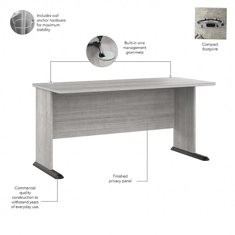 Studio A 60W Computer Desk with Drawers by Bush Business Furniture