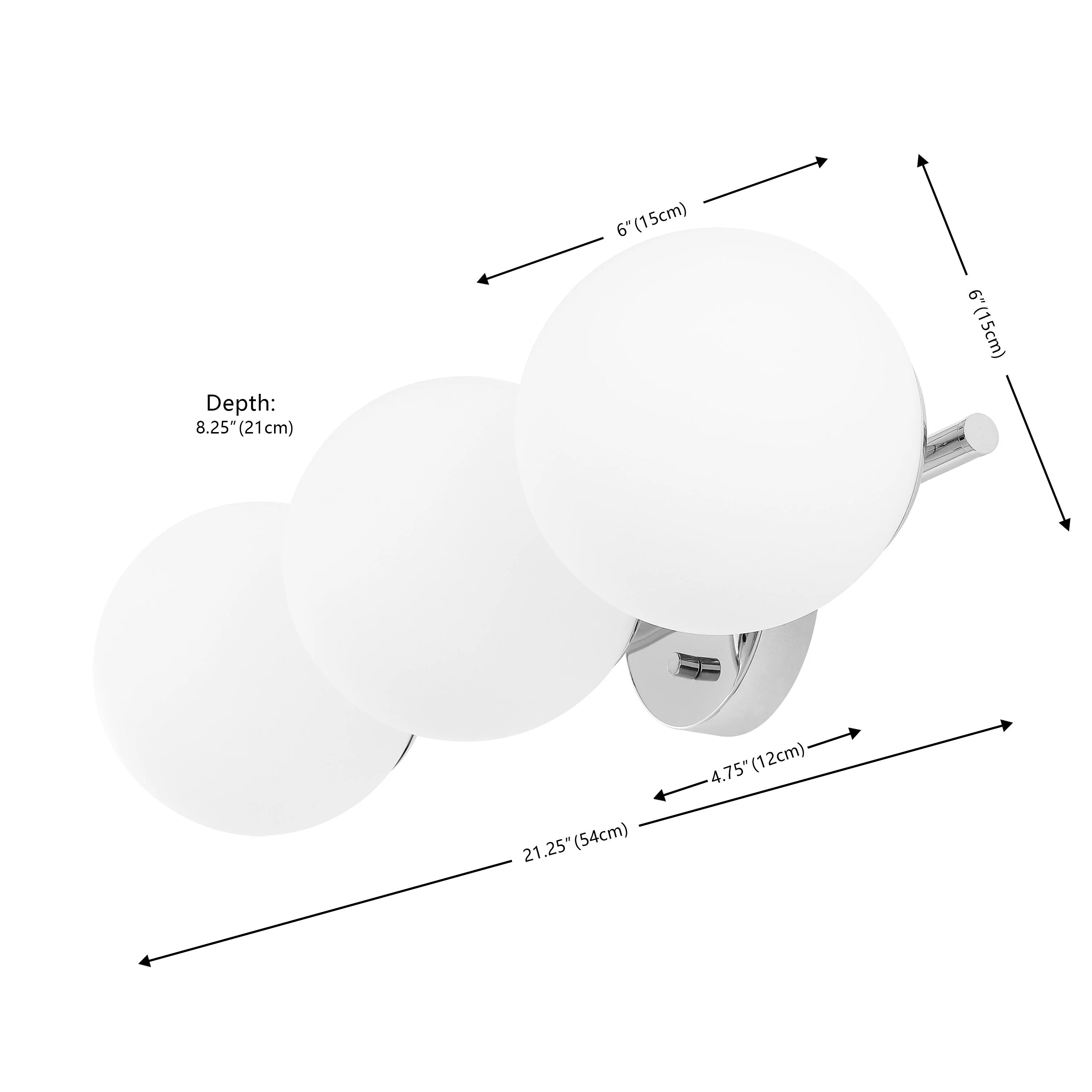 SAFAVIEH Lighting Lambrini 21 Traditional Wall Sconce (3-Bulb) - 6 W x 8 D x 21 H - 21Wx8Dx6H