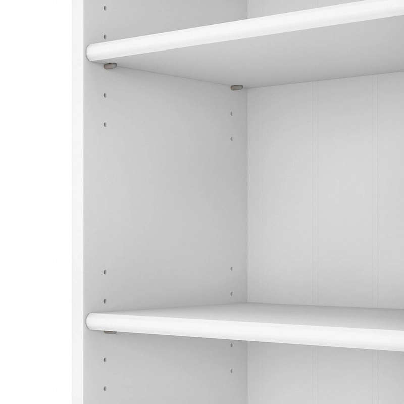 Fairview Antique White 5-shelf Bookcase - Antique - 29.57L x 12.09W x 68.94H