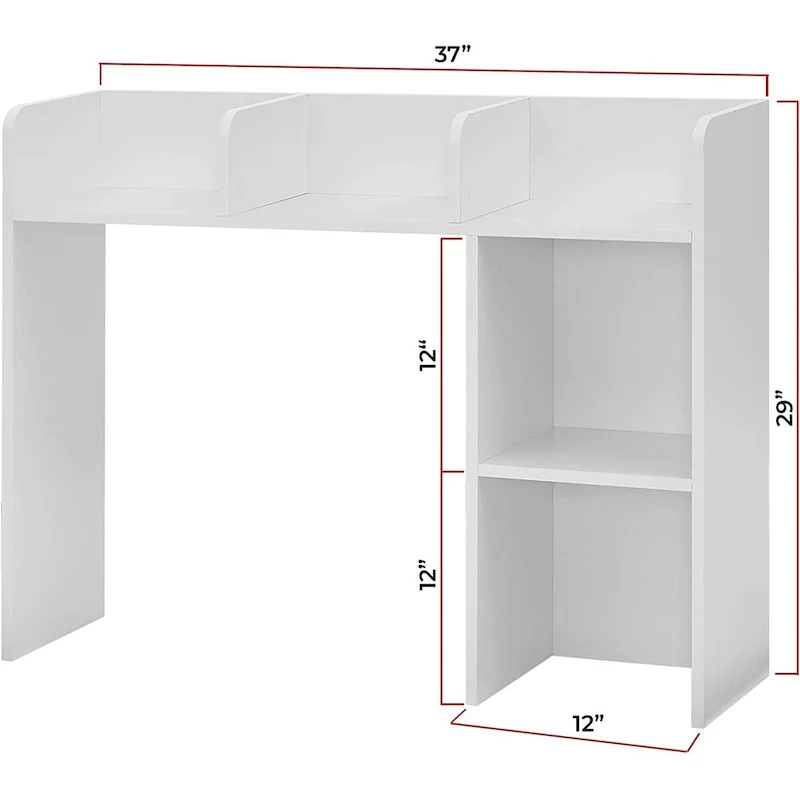 The Classic - White Desk Bookshelf by