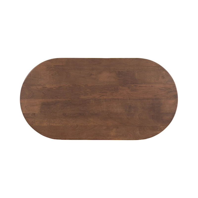 Kate and Laurel Conan Oval Wood Coffee Table