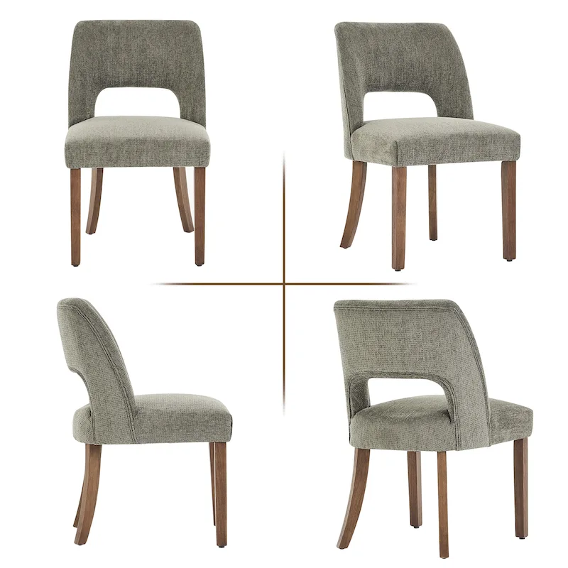 Upholstered Back Side Dining Chair Set of 2