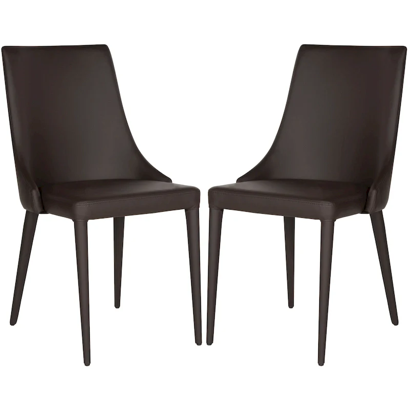 Socorro Mid-Century Modern White Dining Chair - 23.6 x 19.6 x 35.5