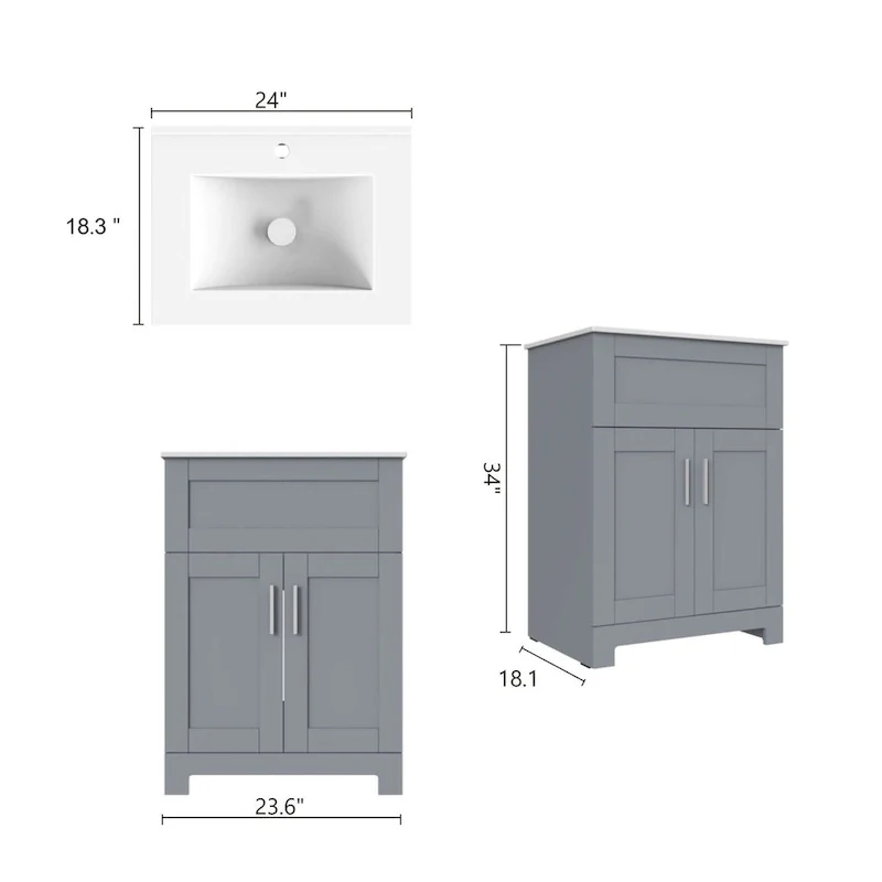 Bathroom Sink Vanity with two doors