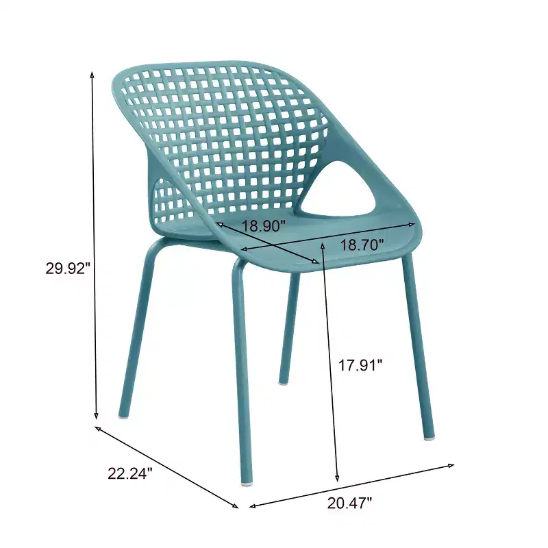Christopher Knight Home Chaitanya Modern Patio Iron and Plastic Chairs (Set of 2)