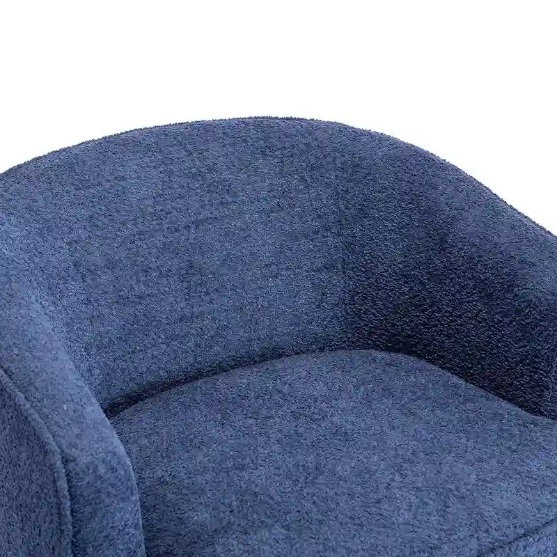 Upholstered Swivel Barrel Armchair - Single Seat