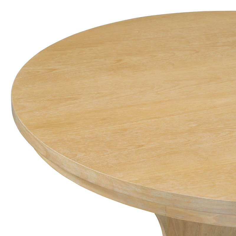 Modern Country Dining Table and Chair Sets Multi-Functional Dining Table and Chair Sets with Curved Table Base and Curved Bench