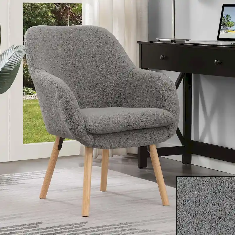 Convenience Concepts Take a Seat Charlotte Wingback Sherpa Accent Armchair