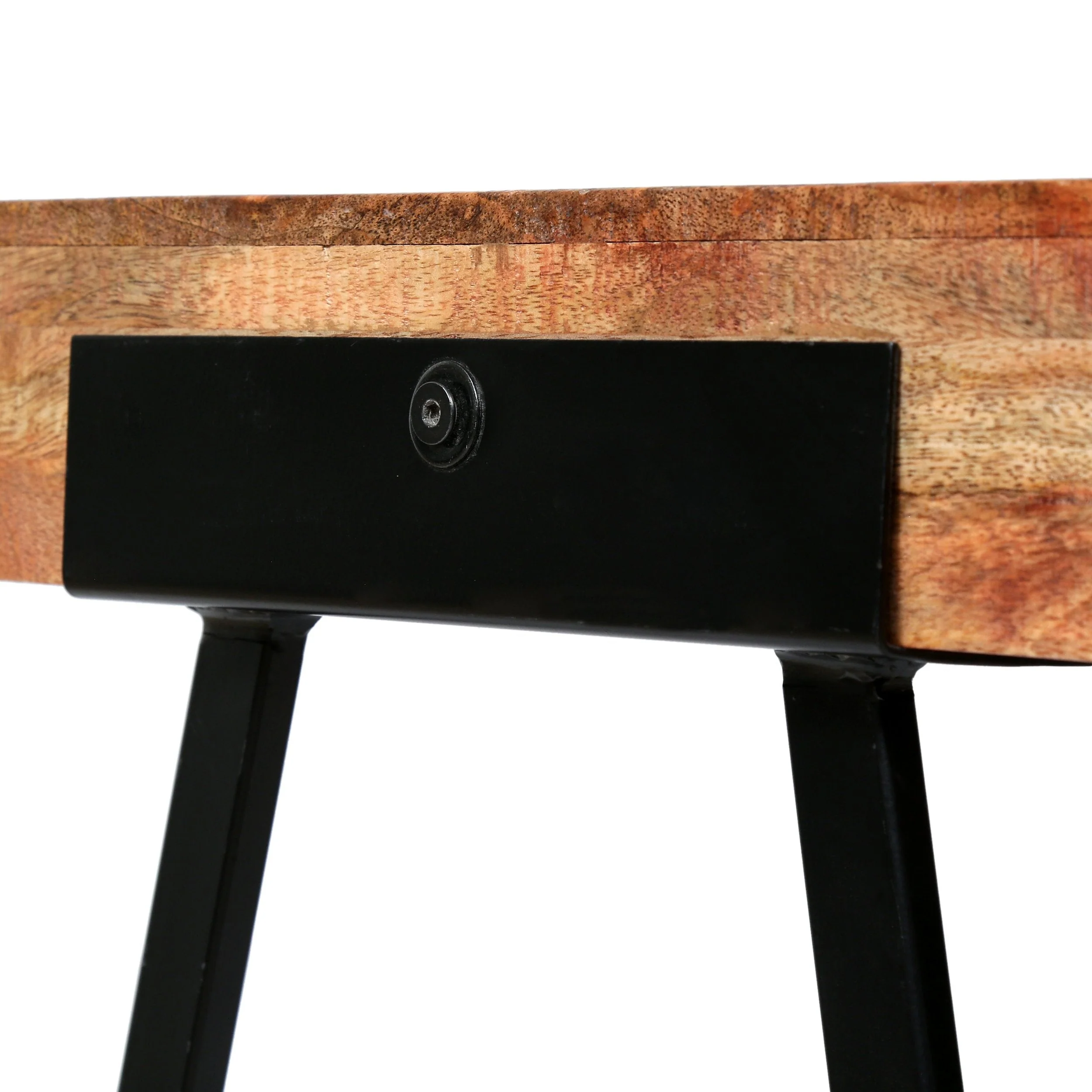 Handcrafted Boho Mango Wood End Table - NH826313