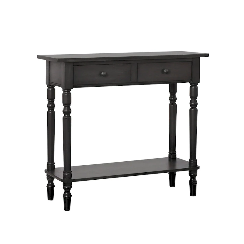 Traditional 38-Inch Wood 1-Shelf Console Table