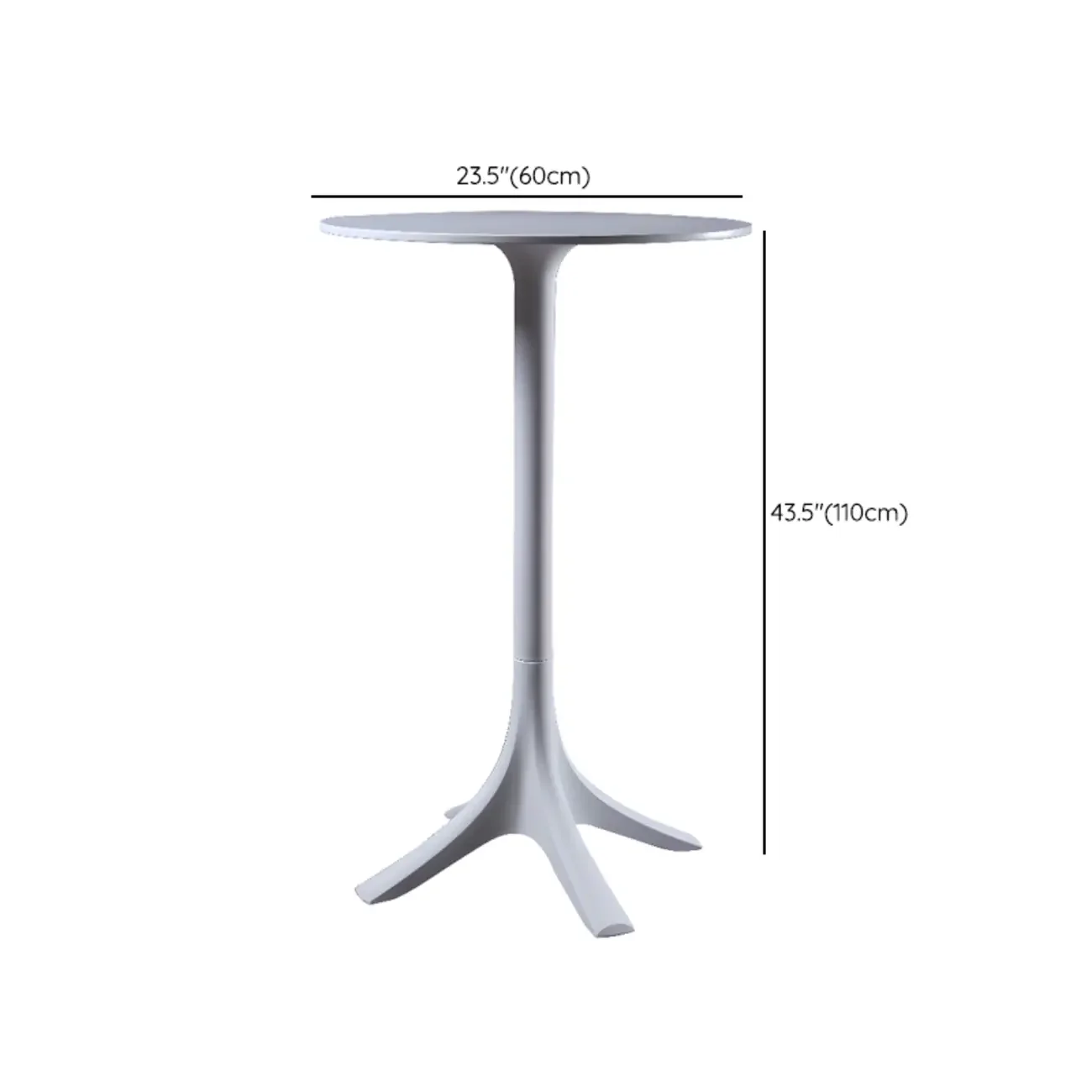 Fashion Synthetic Round White Fixed Top Bar Tables