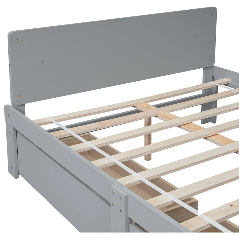 Full Bed with Footboard Bench,2 drawers