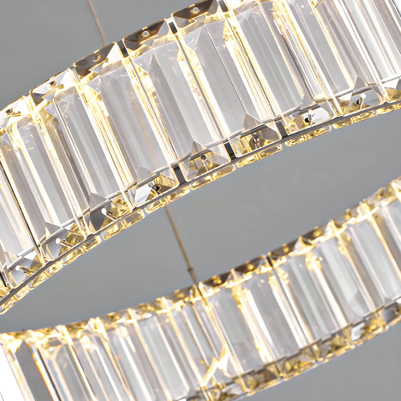 Dining Area Modern Crystal LED Ring Pendant