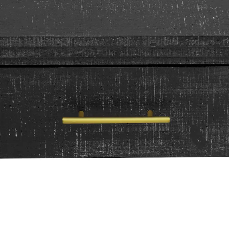 Irresistible Retro Silhouette Console Table: Open Style, Two Top Drawers