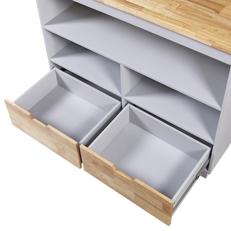 Two-sided Kitchen island Cart on Wheels by