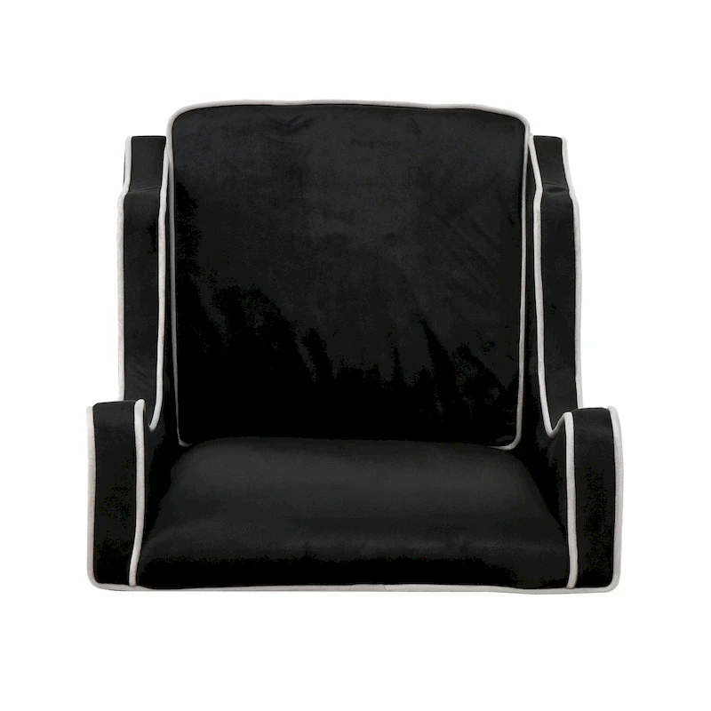 25.9 High Back Velvet Club Chair with Wide Backrest