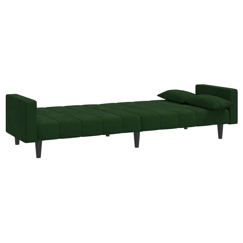 vidaXL 2-Seater Sofa Bed Upholstered Convertible Sleeper Sofa Couch Velvet - 86.6  x 33.3  x 27.2