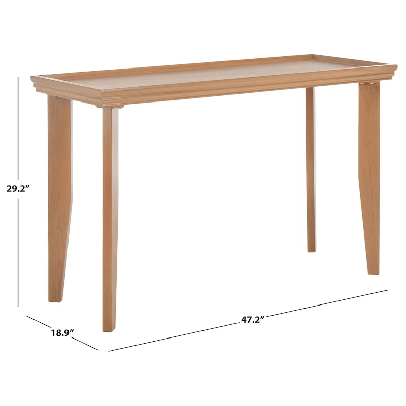 Console Table, Sand / Ivory / Black, Curved Legs, 1-Person Use