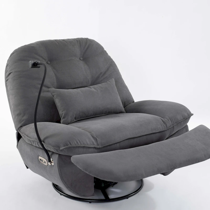 Power Swivel Recliner With USB Charger and Bluetooth Music Player