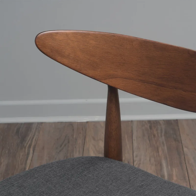 Mid-Century Modern Fabric Dining Chair, Set of 2