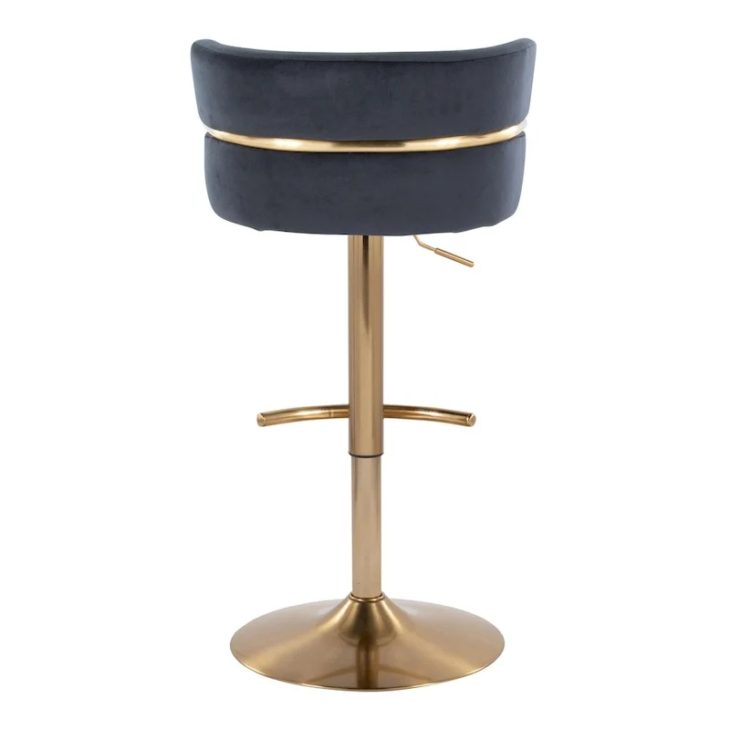Adjustable Bar Stools with Rounded T Footrest Set of 2