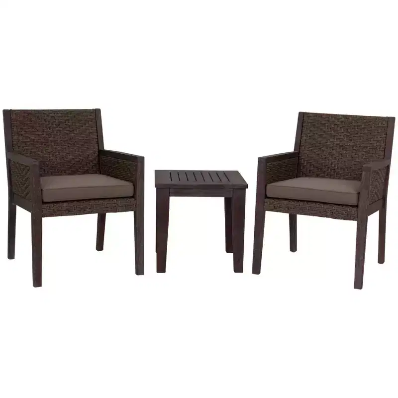 Courtyard Casual Buena Vista II 3 pc Bistro Set Includes: Two Dining Chairs and One End Table