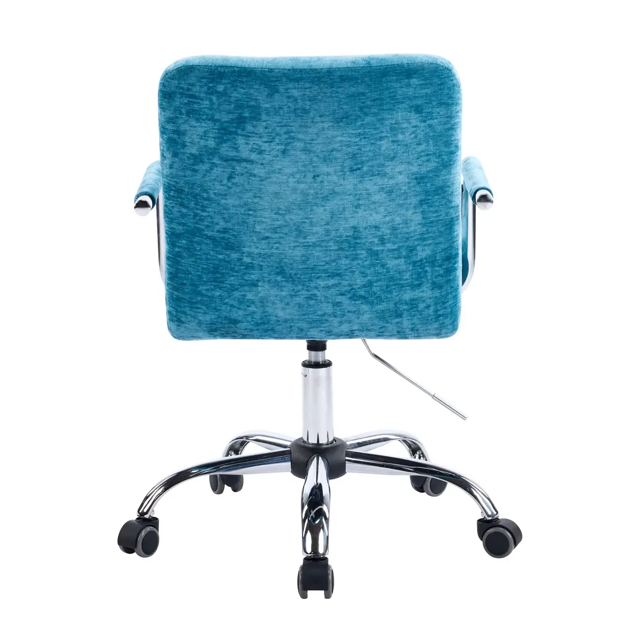 Adjustable Blue Fabric Upholstered Swivel Office Chair
