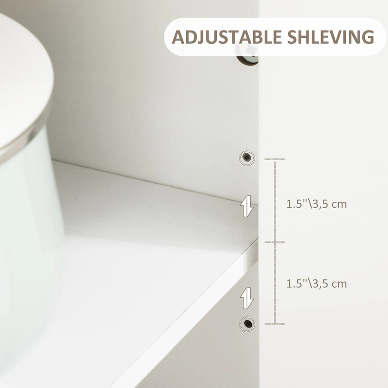 Rolling Adjustable Shelf Kitchen Island with Drawer and 2 Towel Racks