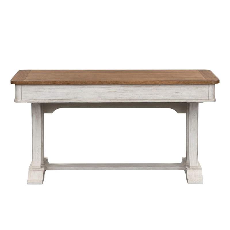 Farmhouse Reimagined Antique White with Chestnut Writing Desk