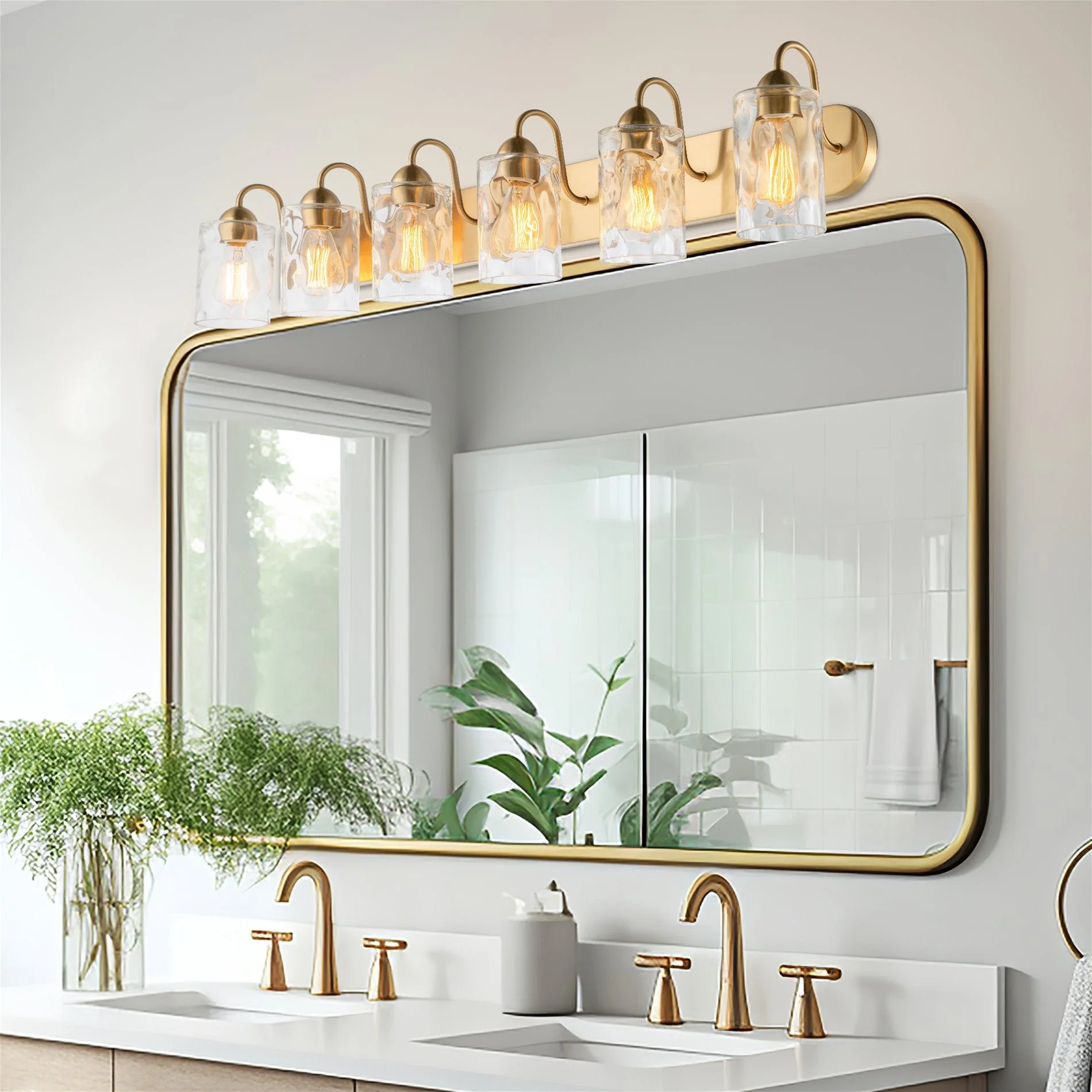 Armada II 7 Clear Hammered Glass Shades / Replacement Glass, 3-Pack