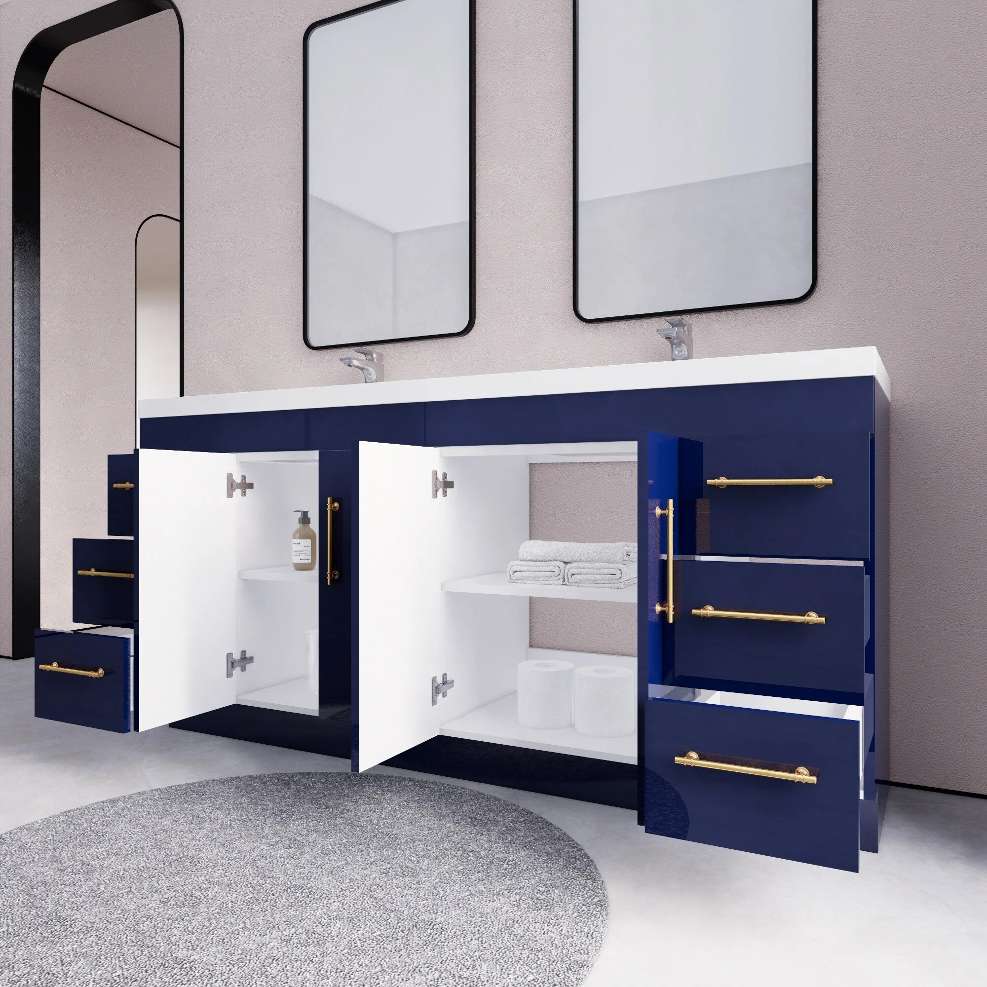 Eliza 72'' Freestanding Vanity with Double Sink