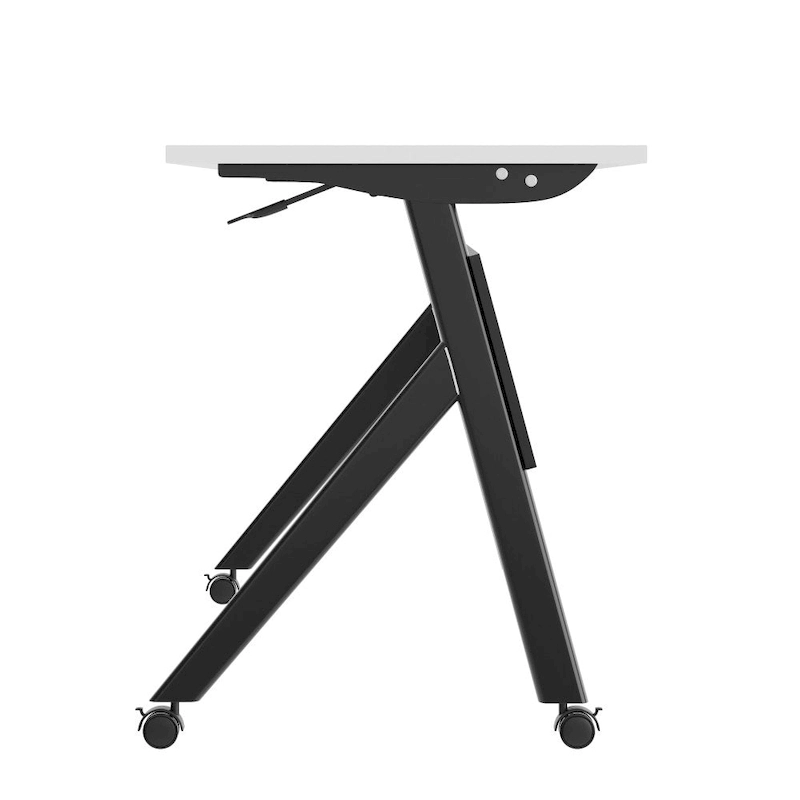 Commercial Nesting Flip Training Table with Steel Frame and Y-Legs - 23.5W x 60D x 30H