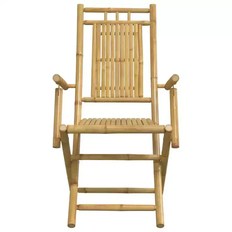 vidaXL Bistro Set Natural Bamboo 3 Piece Foldable Set