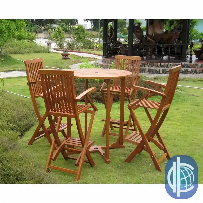 Royal Tahiti Lugo 5-Piece Patio Bar-Height Dining Set