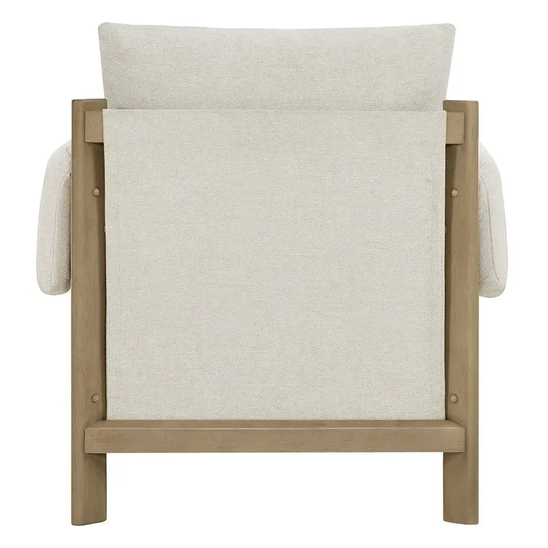 Carol Mid Century Modern Upholstered Accent Arm Chair with Wood Legs