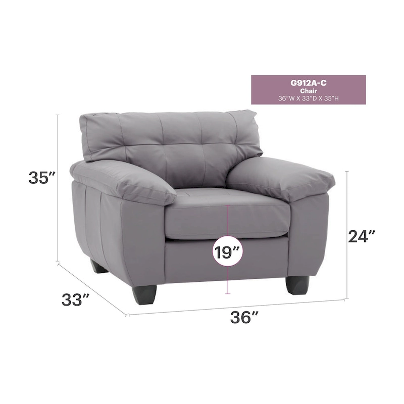 Gallant Upholstered Accent Chair - 36L x 33W x 35H